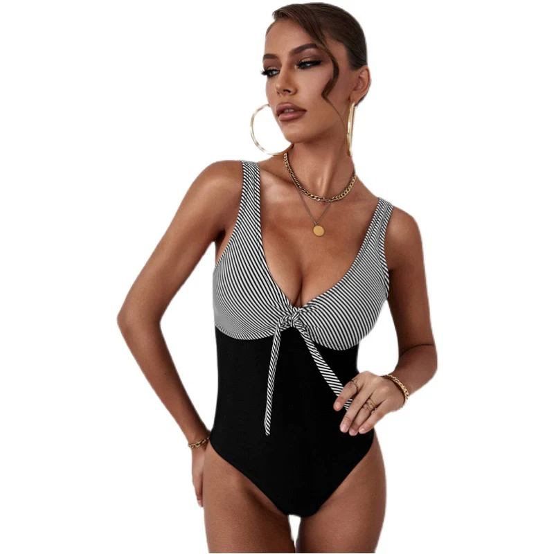 Diramon 2022 Summer New Swimsuit Women's Fashion Leopard Print Mesh Stitching Sexy One Piece Swimsuit 441022 - Image 5