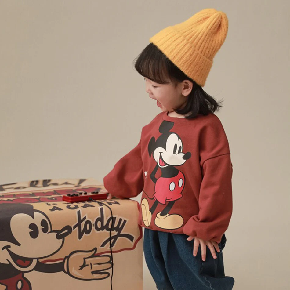 Disney Children's Sweatshirt Mickey Mouse Clothing Baby Boys Girls Long Sleeve Pullover Toddler Sweater Autumn Hoodie Clothes - Image 6