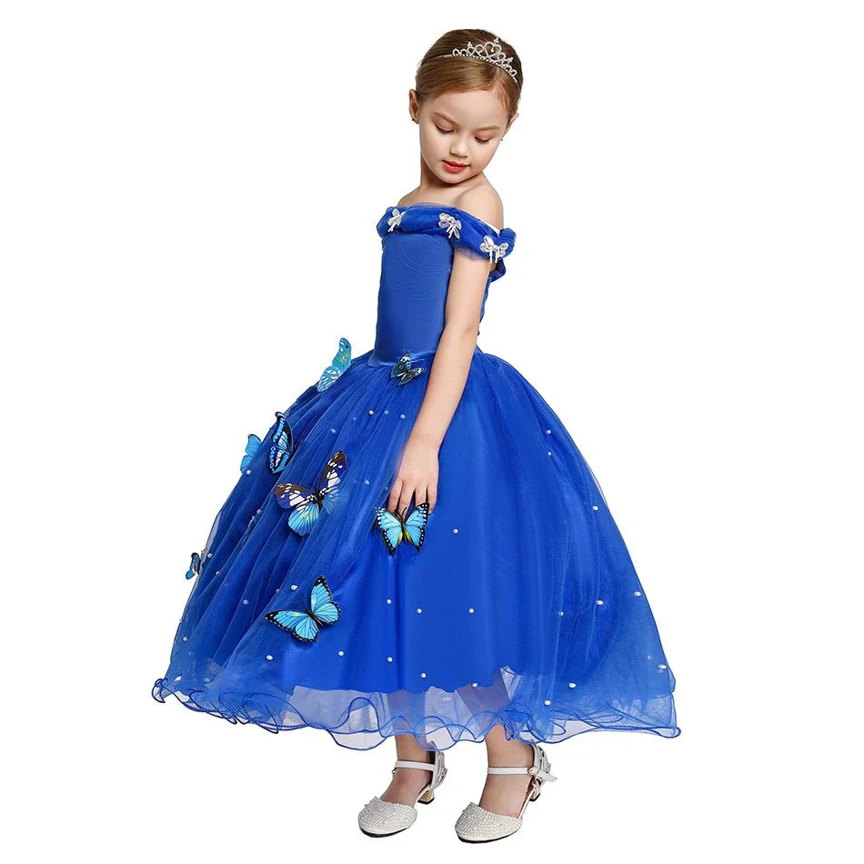 Disney Girls Cinderella Cosplay Costume Dress Kids Sleeveless Princess Party Dresses for Baby Girl Halloween Birthday Clothes - Image 10