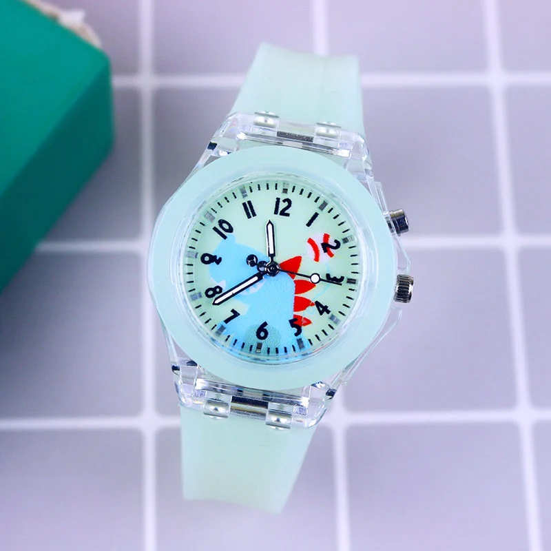 Disney Princess Elsa Kids Watches Girls Silicone Strap Cartoon Rabbit Dinosaur Light Children Wrist Watch Clock reloj infantil - Image 15