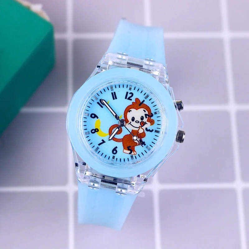 Disney Princess Elsa Kids Watches Girls Silicone Strap Cartoon Rabbit Dinosaur Light Children Wrist Watch Clock reloj infantil - Image 16