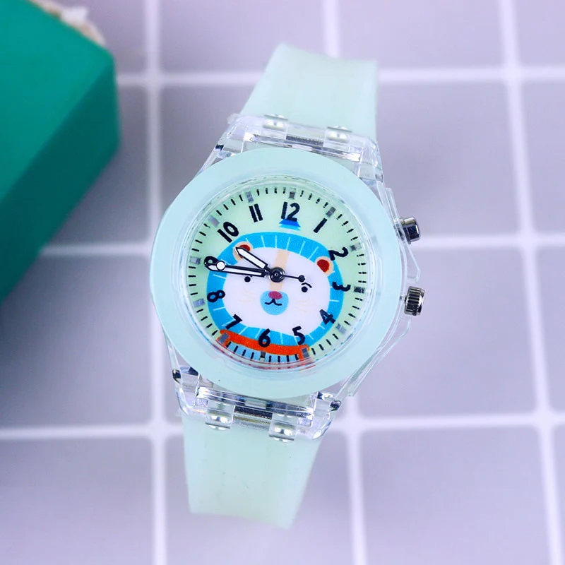Disney Princess Elsa Kids Watches Girls Silicone Strap Cartoon Rabbit Dinosaur Light Children Wrist Watch Clock reloj infantil - Image 17