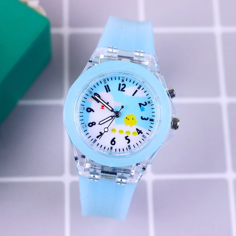 Disney Princess Elsa Kids Watches Girls Silicone Strap Cartoon Rabbit Dinosaur Light Children Wrist Watch Clock reloj infantil - Image 20