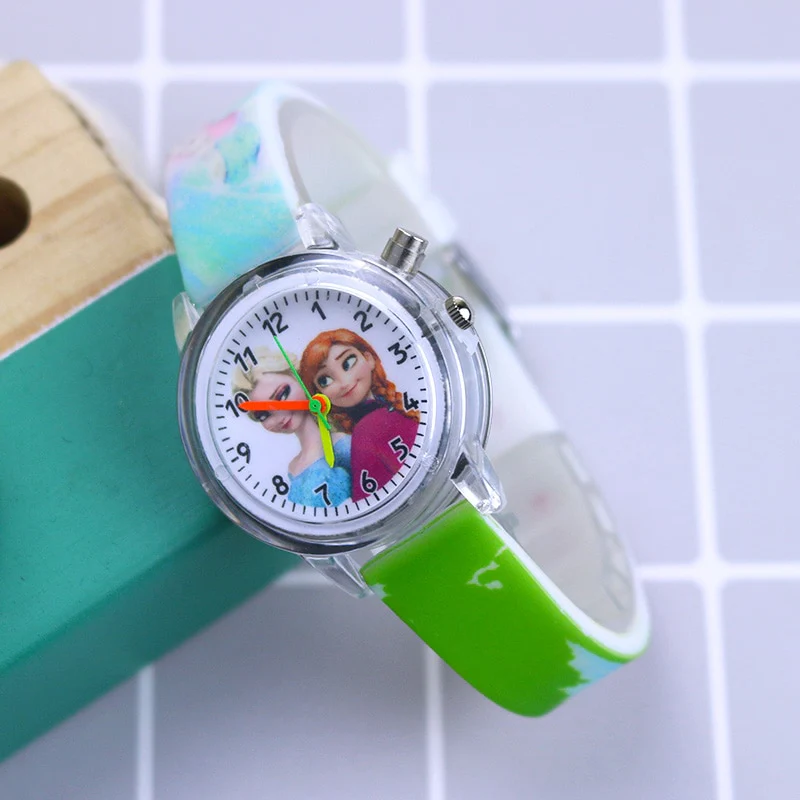 Disney Princess Elsa Kids Watches Girls Silicone Strap Cartoon Rabbit Dinosaur Light Children Wrist Watch Clock reloj infantil - Image 21