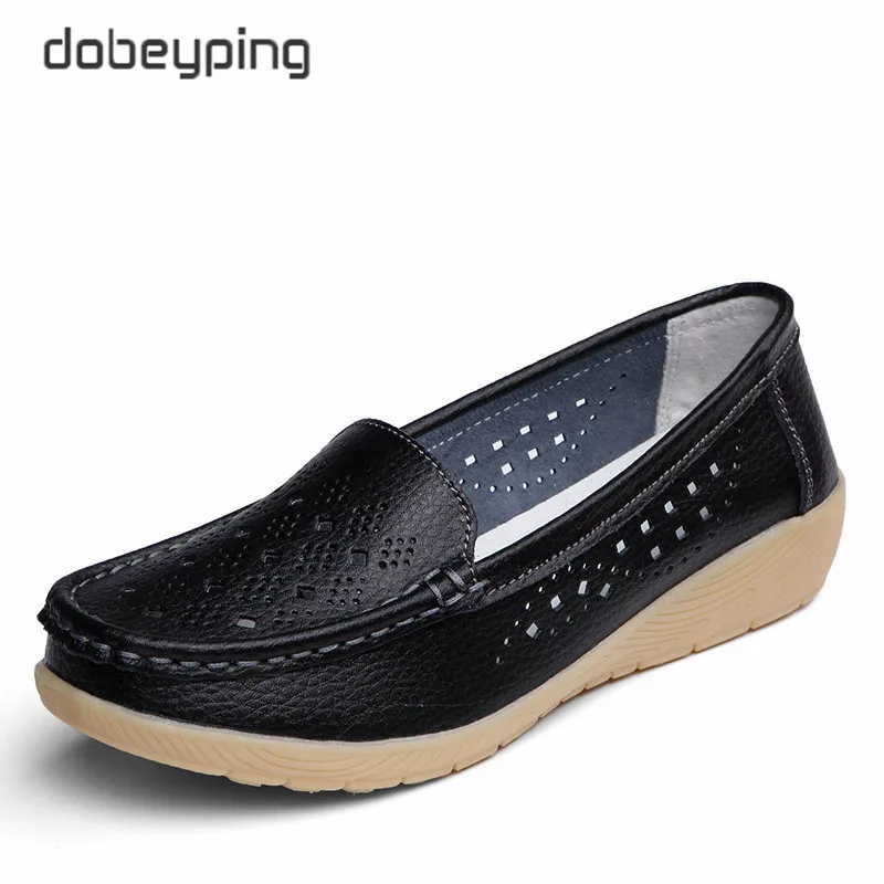 dobeyping New Genuine Leather Women Flats Cut-Outs Shoes Woman Hollow Summer Women's Loafers Moccasins Female Shoe Size 35-41 - Image 6