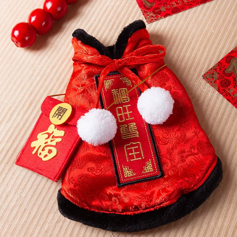Dog New Year Princess Dress Autumn and Winter Teddy Bichon Pomeranian Small Dog Cat Pet Clothes Winter - Image 7