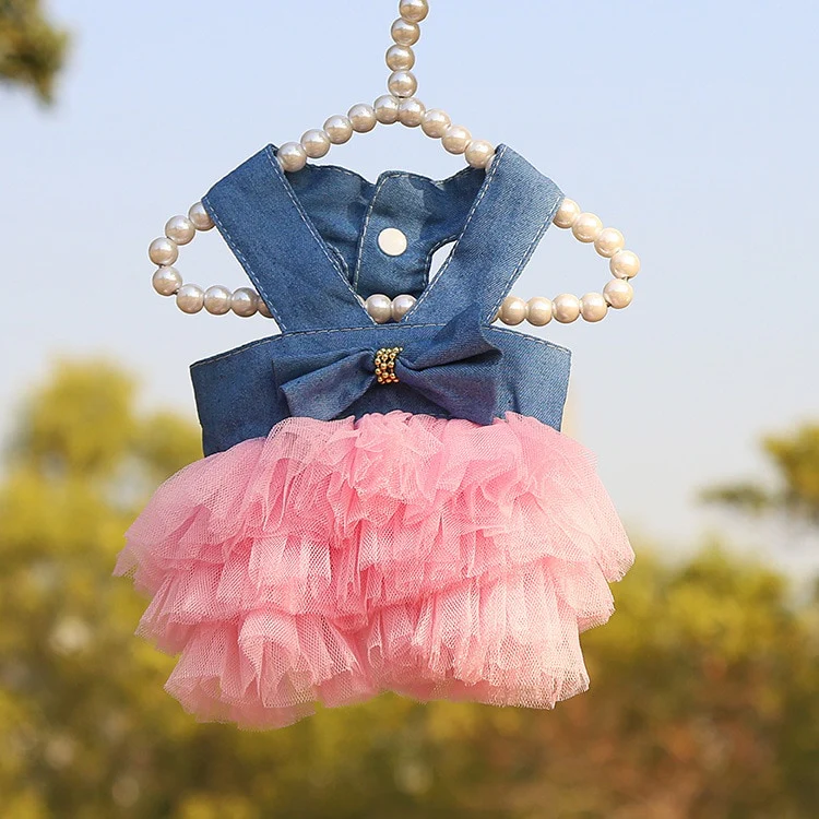 Dog Summer Dress Cat Lace Skirt Pet Clothing Chihuahua Stripe Skirt Puppy Cat Princess Apparel Cute Puppy Clothe Dog Accessories - Image 3