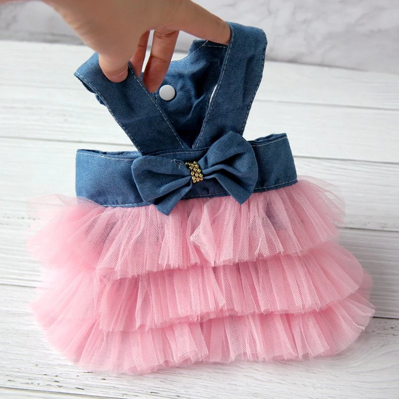 Dog Summer Dress Cat Lace Skirt Pet Clothing Chihuahua Stripe Skirt Puppy Cat Princess Apparel Cute Puppy Clothe Dog Accessories - Image 6