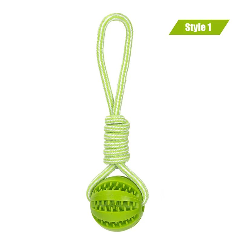 Dog Toys Treat Balls Interactive Hemp Rope Rubber Leaking Balls for Small Dogs Chewing Bite Resistant Toys Pet Tooth Cleaning - Image 13