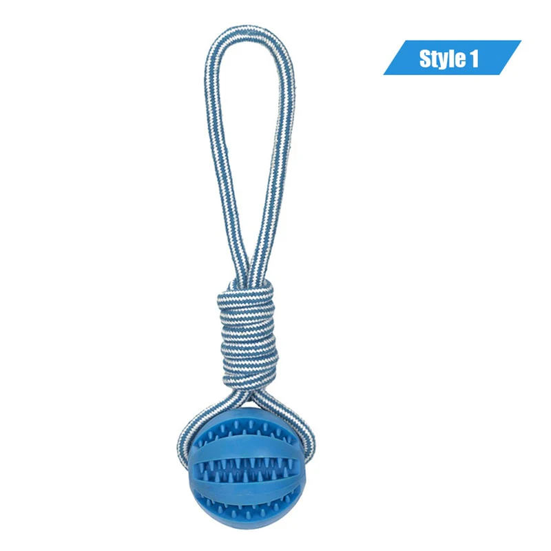 Dog Toys Treat Balls Interactive Hemp Rope Rubber Leaking Balls for Small Dogs Chewing Bite Resistant Toys Pet Tooth Cleaning - Image 17
