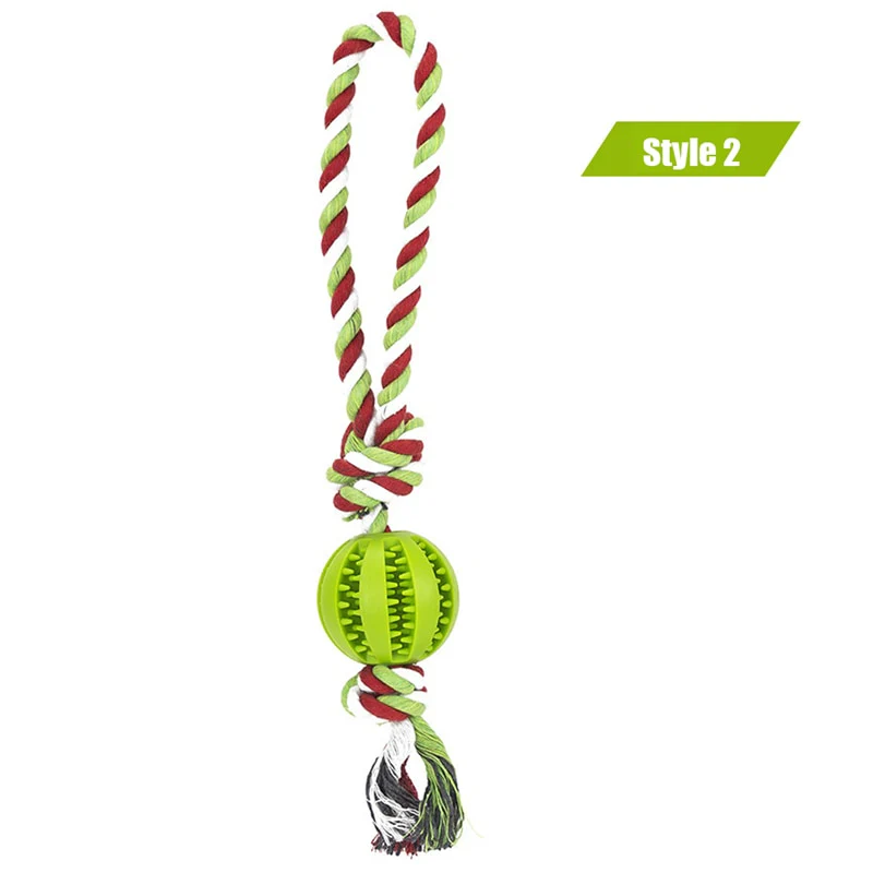 Dog Toys Treat Balls Interactive Hemp Rope Rubber Leaking Balls for Small Dogs Chewing Bite Resistant Toys Pet Tooth Cleaning - Image 18