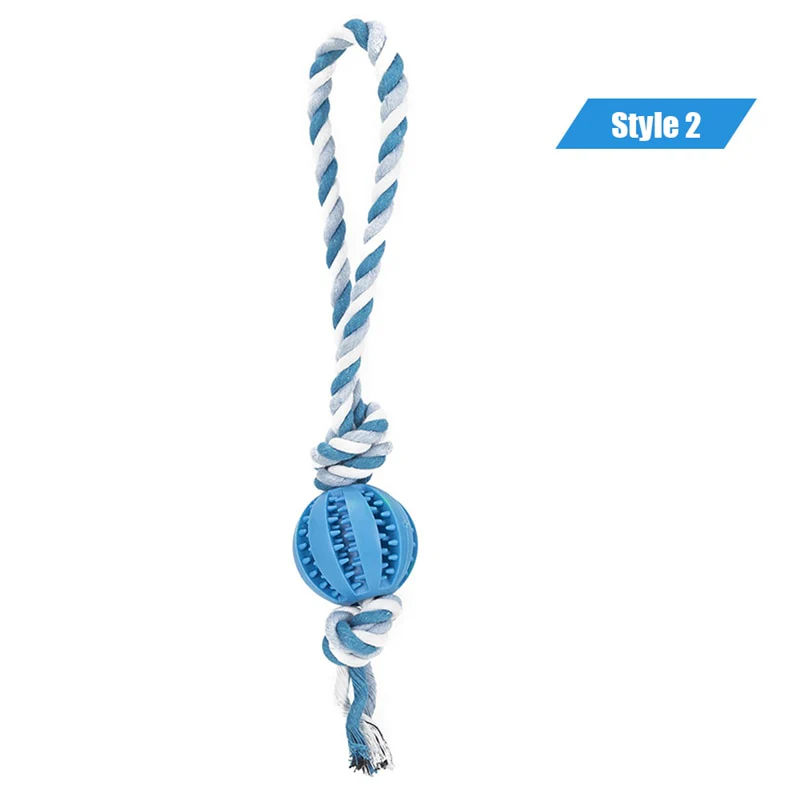 Dog Toys Treat Balls Interactive Hemp Rope Rubber Leaking Balls for Small Dogs Chewing Bite Resistant Toys Pet Tooth Cleaning - Image 6