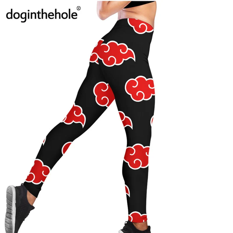 Doginthehole Anime Akatsuki Design Female Slim Leggings Fitness Seamless Gym Sport Pants Comfortable Stretch Yoga Clothing - Image 2