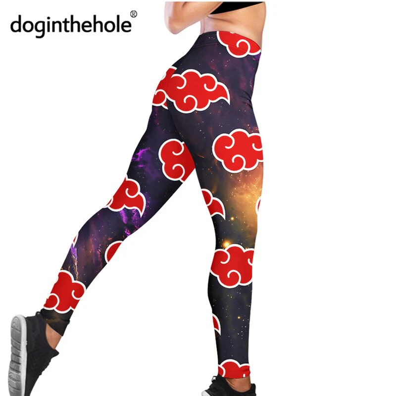 Doginthehole Anime Akatsuki Design Female Slim Leggings Fitness Seamless Gym Sport Pants Comfortable Stretch Yoga Clothing - Image 3