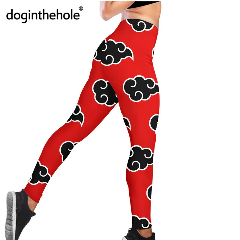 Doginthehole Anime Akatsuki Design Female Slim Leggings Fitness Seamless Gym Sport Pants Comfortable Stretch Yoga Clothing - Image 4