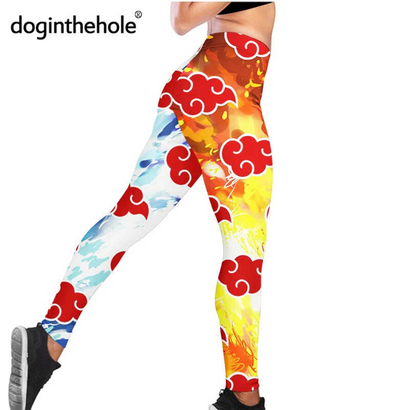 Doginthehole Anime Akatsuki Design Female Slim Leggings Fitness Seamless Gym Sport Pants Comfortable Stretch Yoga Clothing - Image 6