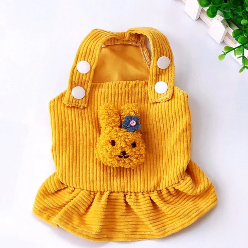 Dogs Clothing Dog Sweater Dress Dog Princess Dress Pet Small Costume Bow Cute Summer Floral Crew Neck Dress Pet Supplies - Image 13