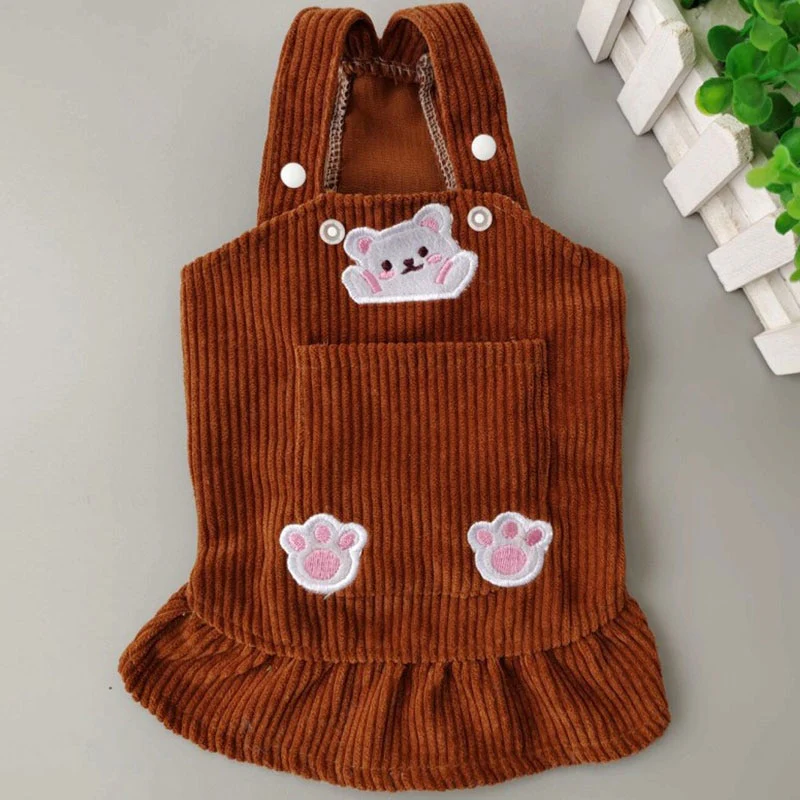 Dogs Clothing Dog Sweater Dress Dog Princess Dress Pet Small Costume Bow Cute Summer Floral Crew Neck Dress Pet Supplies - Image 5