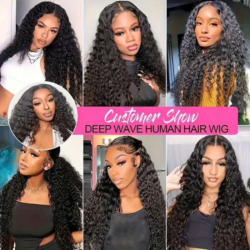 Doheroine Deep Wave 360 HD Lace Wig - 180% Density with Pre-Plucked Baby Hair for a Natural, Voluminous Look - Image 10