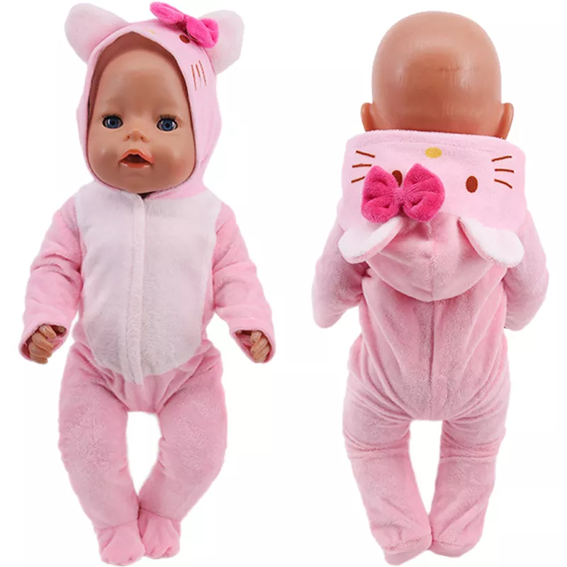 Doll Baby Clothes Kittys Kitten Cat Cartoon Dress Shoes Fit 18 Inch American&43cm Reborn New Born Baby Doll OG Girl`s Toy Doll - Image 14