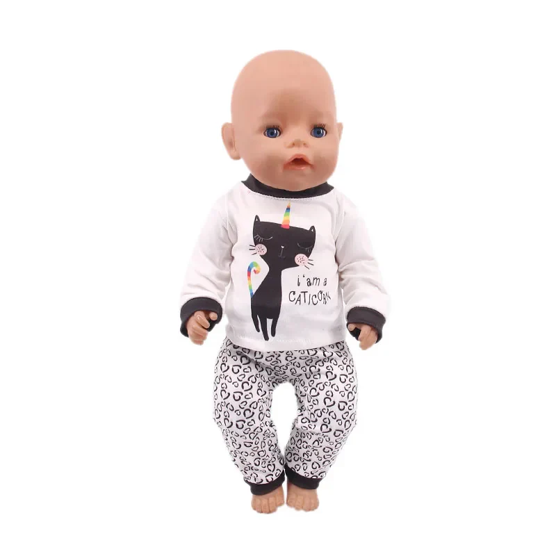 Doll Baby Clothes Kittys Kitten Cat Cartoon Dress Shoes Fit 18 Inch American&43cm Reborn New Born Baby Doll OG Girl`s Toy Doll - Image 21