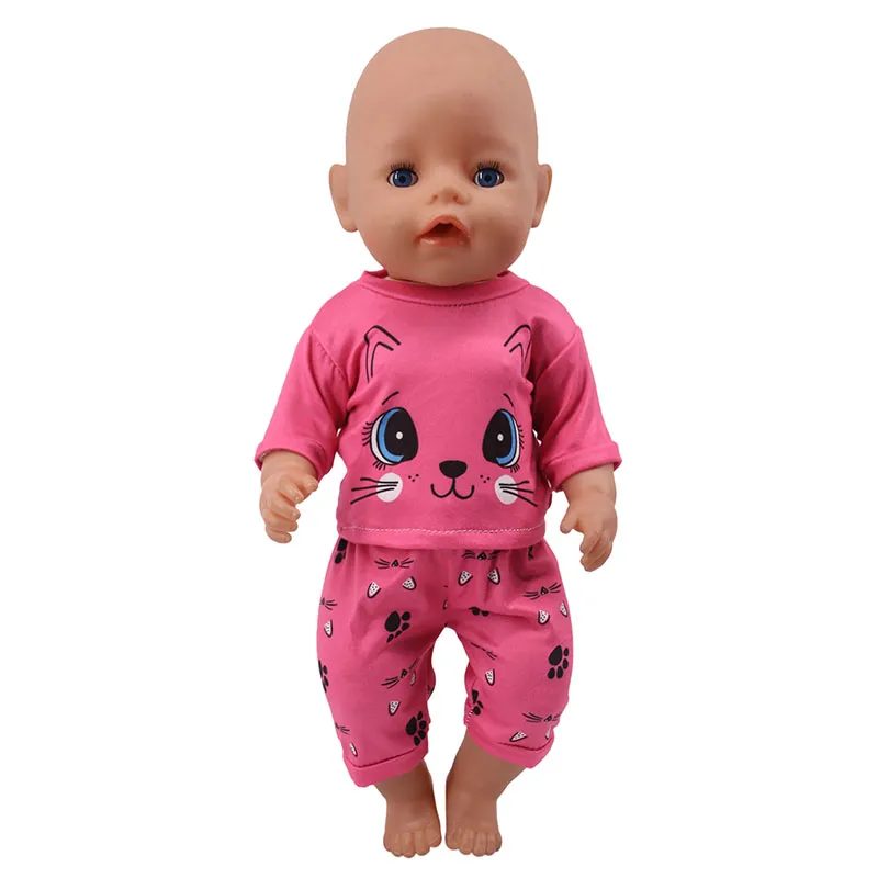 Doll Baby Clothes Kittys Kitten Cat Cartoon Dress Shoes Fit 18 Inch American&43cm Reborn New Born Baby Doll OG Girl`s Toy Doll - Image 27