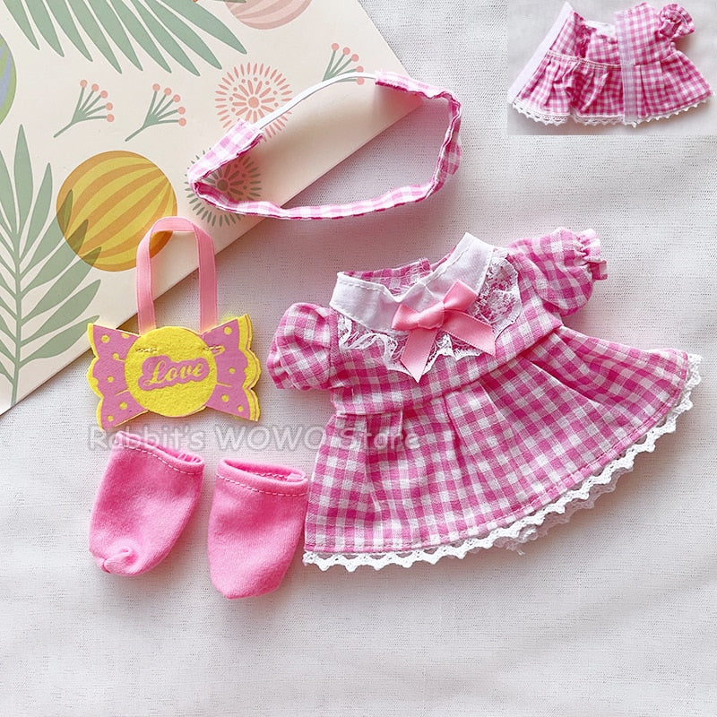 Doll Clothes Fit 25cm Baby Doll Accessories 1/6 BJD Doll New Born Doll Outfits Cute Dress Headwear Suit Girls Gifts - Image 7