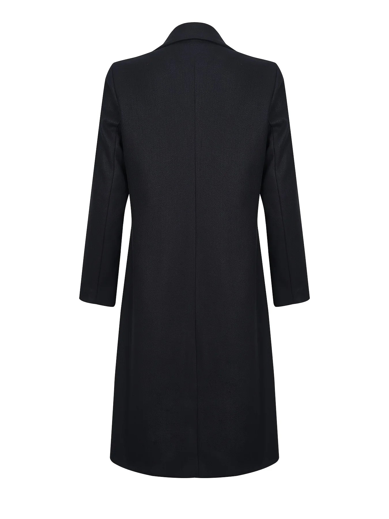 Double Breasted Simple Trench Coat, Casual Long Sleeve Outerwear, Women's Clothing - Image 4