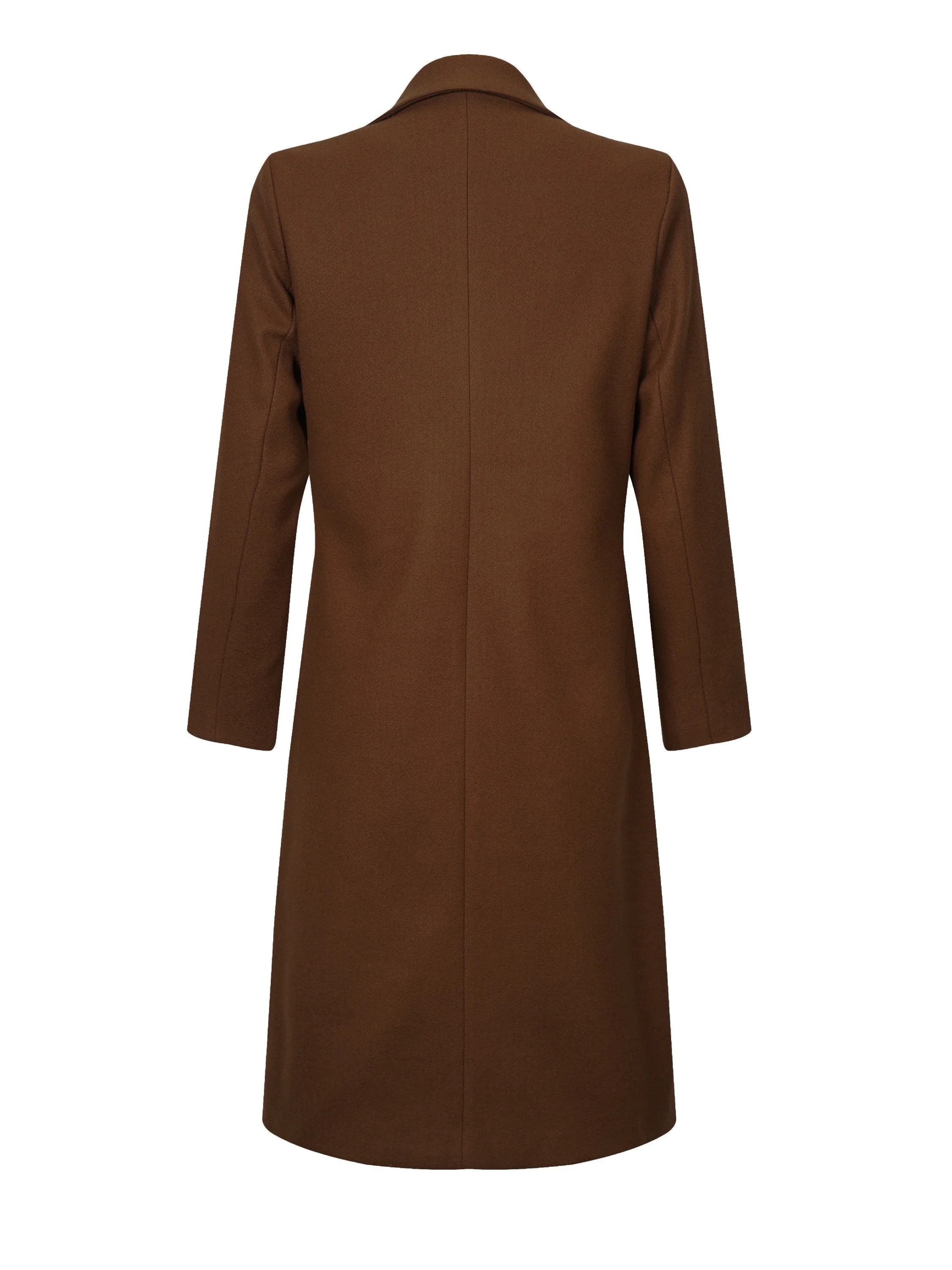 Double Breasted Simple Trench Coat, Casual Long Sleeve Outerwear, Women's Clothing - Image 6