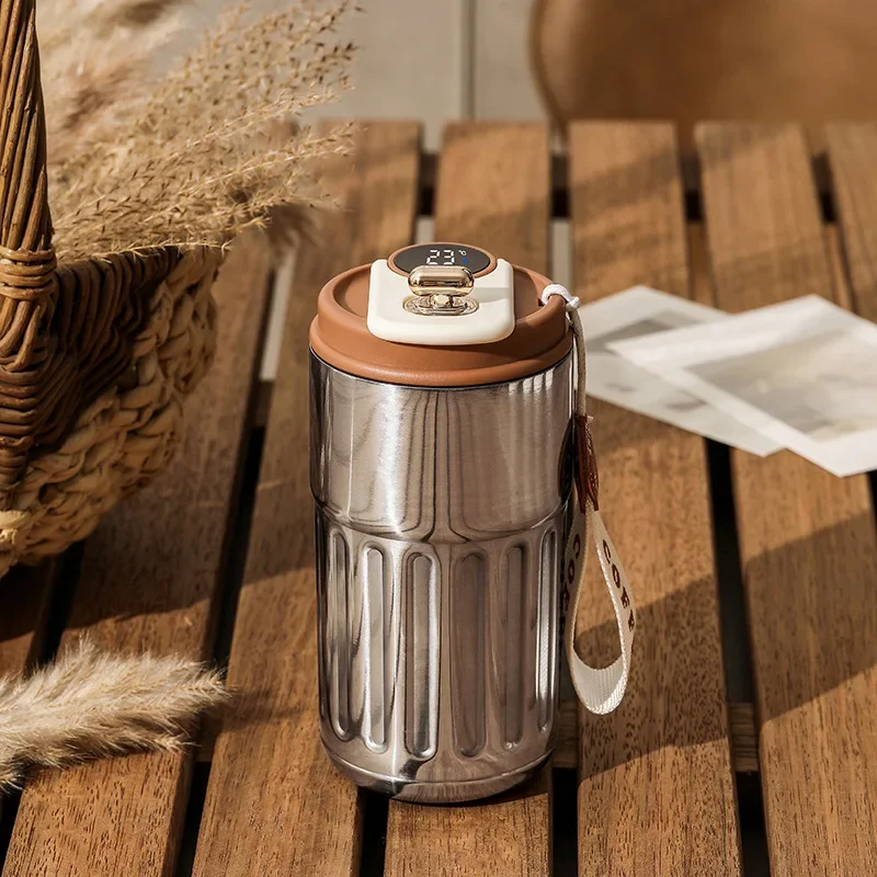 Double-layer Stainless Steel Vacuum Insulated Water Cup with Intelligence Temperature Display Thermal Travel Mug Coffee Hot Cup - Image 10