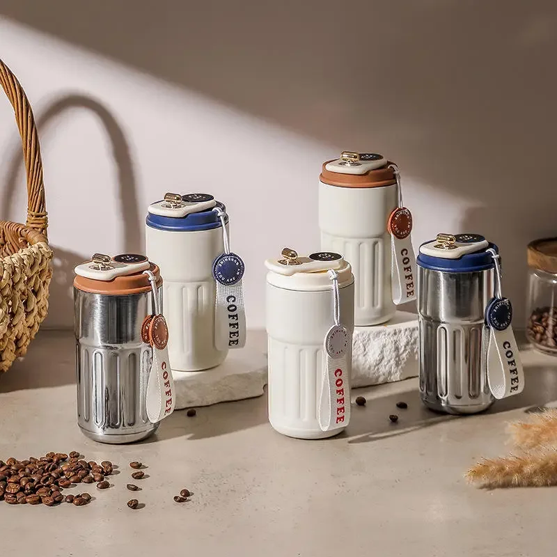 Double-layer Stainless Steel Vacuum Insulated Water Cup with Intelligence Temperature Display Thermal Travel Mug Coffee Hot Cup - Image 4