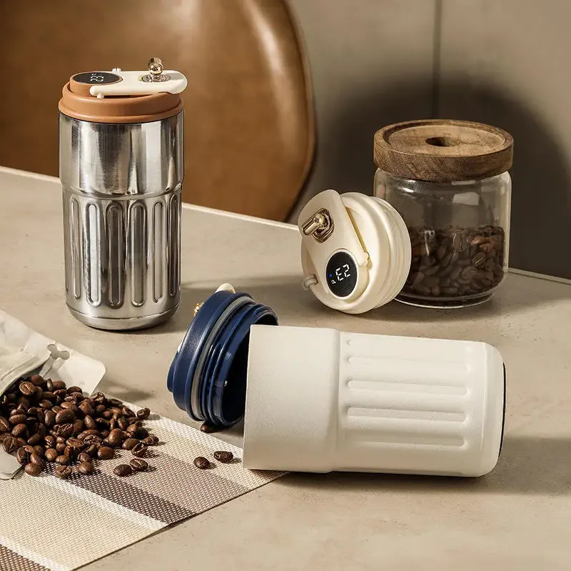 Double-layer Stainless Steel Vacuum Insulated Water Cup with Intelligence Temperature Display Thermal Travel Mug Coffee Hot Cup - Image 5