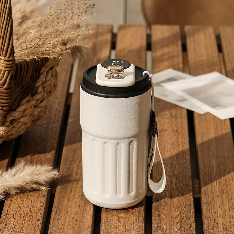 Double-layer Stainless Steel Vacuum Insulated Water Cup with Intelligence Temperature Display Thermal Travel Mug Coffee Hot Cup - Image 7