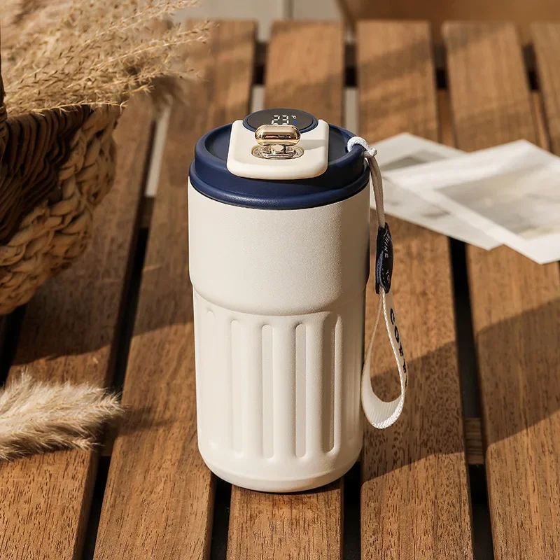 Double-layer Stainless Steel Vacuum Insulated Water Cup with Intelligence Temperature Display Thermal Travel Mug Coffee Hot Cup - Image 8