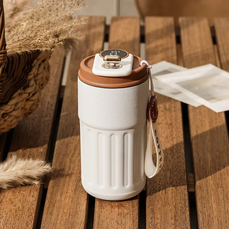 Double-layer Stainless Steel Vacuum Insulated Water Cup with Intelligence Temperature Display Thermal Travel Mug Coffee Hot Cup - Image 9