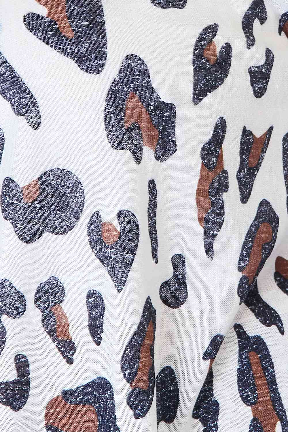 Double Take Leopard Long Sleeve Cardigan - Image 5