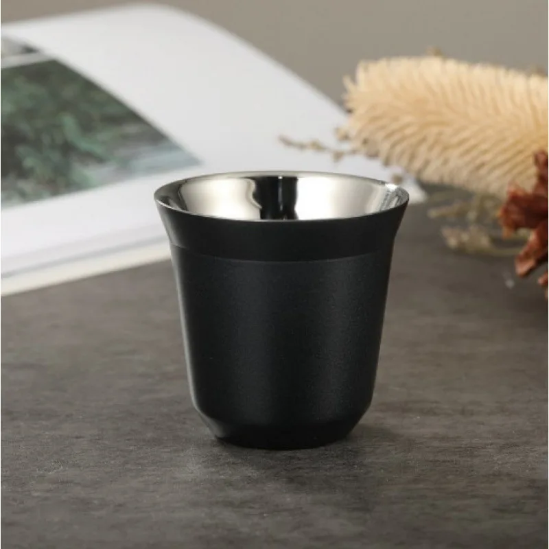 Double Wall Insulated Stainless Steel Espresso Cup Capsule Coffee Mug Metal Drinking Demitasse Cup For Home Indoor or Outdoor - Image 7