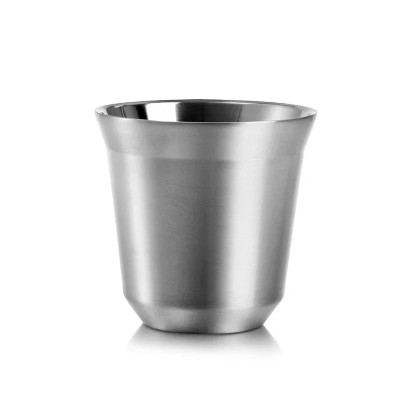 Double Wall Insulated Stainless Steel Espresso Cup Capsule Coffee Mug Metal Drinking Demitasse Cup For Home Indoor or Outdoor - Image 8