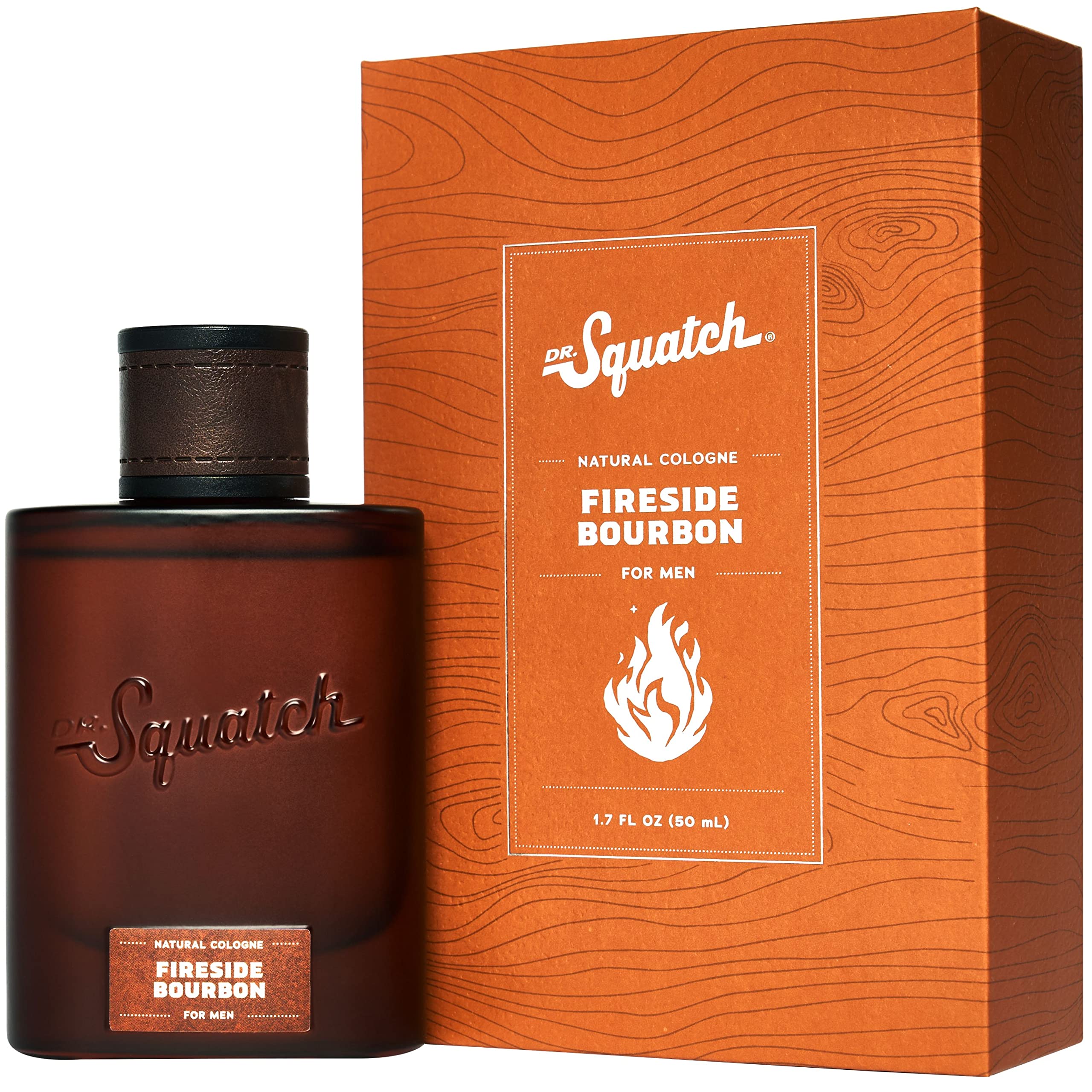 Dr. Squatch Fireside Bourbon Cologne - Natural cedarwood, clove, and patchouli fragrance inspired by Wood Barrel Bourbon