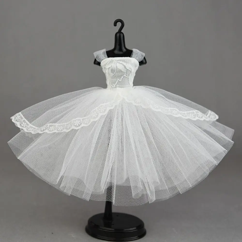 Dress Up Doll Dress Evening Party Prom Dress Lace Dolls Clothes Mini Black Tutu Dotted Doll Princess Dress Doll Accessories - Image 4