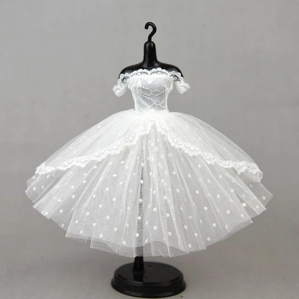 Dress Up Doll Dress Evening Party Prom Dress Lace Dolls Clothes Mini Black Tutu Dotted Doll Princess Dress Doll Accessories - Image 7