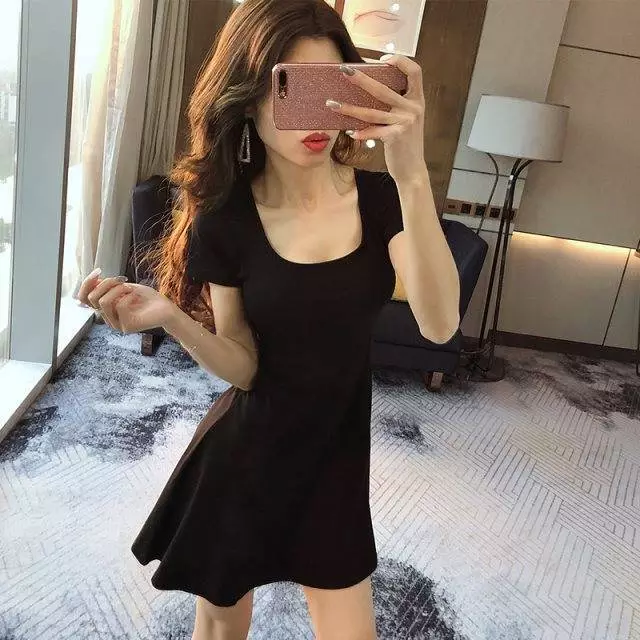 Dress Women Solid Ruffles Sexy Lady Skinny Stretchy Mini Dresses Female Clothing A-line Slim Ulzzang Beach Trendy Cute Girls New - Image 8