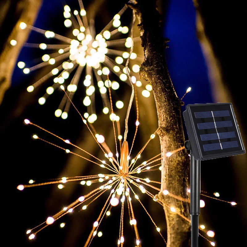 Dropshipping Outdoor Led Dandelion Led Starburst Light LED Firework String Fairy Light Christmas Lighting Decoration - Image 2