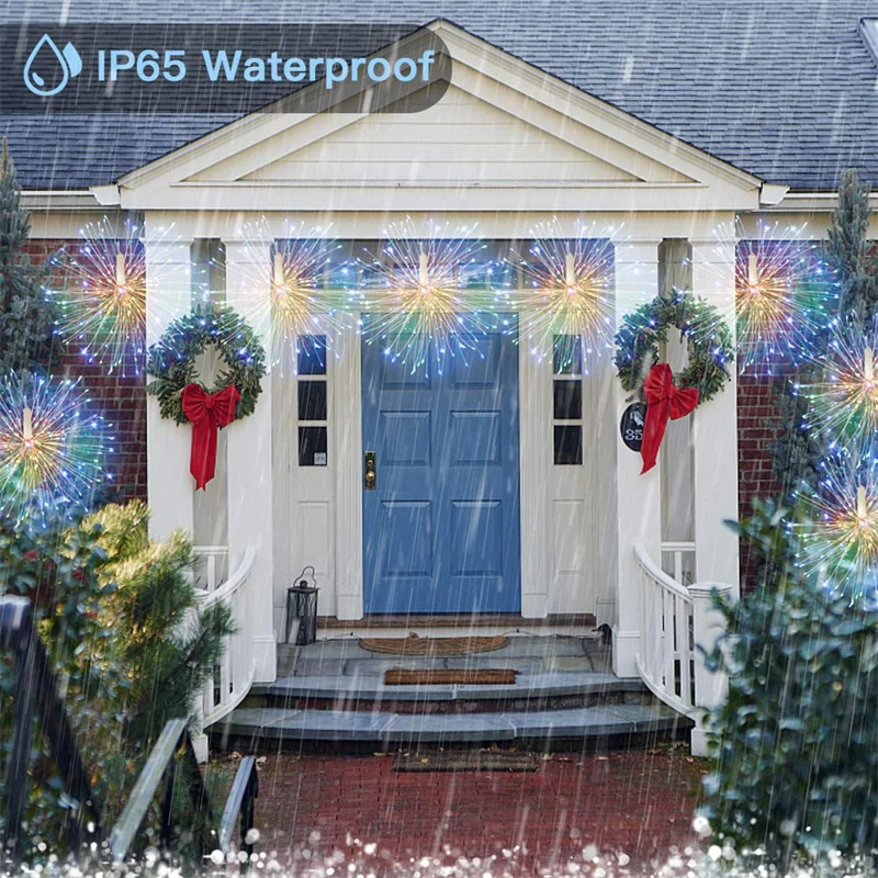 Dropshipping Outdoor Led Dandelion Led Starburst Light LED Firework String Fairy Light Christmas Lighting Decoration - Image 5