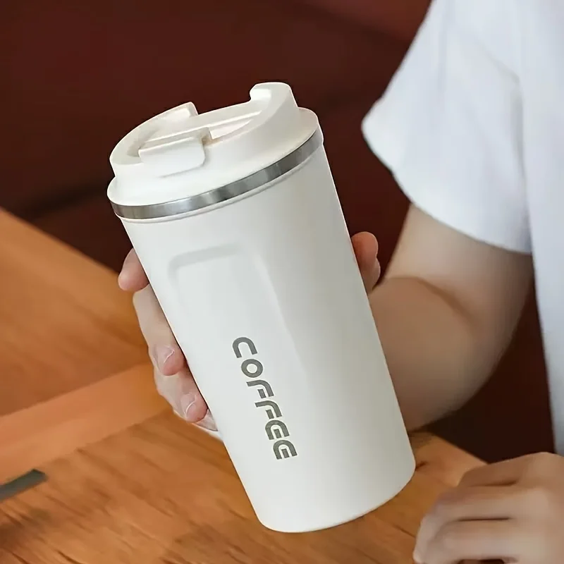 Durable Vacuum Insulated Coffee Travel Cup Stainless Steel Thermos Leak Proof Double Wall Matte Design Keeps Drinks Hot Cold - Image 6