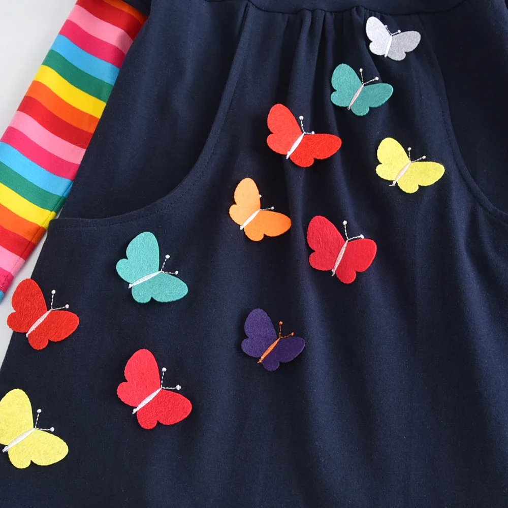 DXTON Birthday Girls Dresses Long Sleeve Baby Girls Winter Dresses Kids Cotton Clothing Casual Dresses for 2-8 Years Children - Image 15