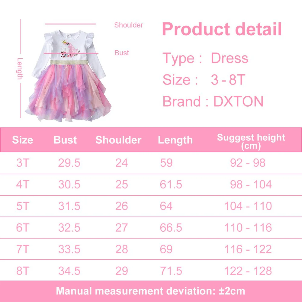 DXTON Princess Kids Dress Heart Sequined Girls Dress Winter Long Sleeve Children Clothing Tutu Flare Sleeve Kids Party Dresses - Image 19