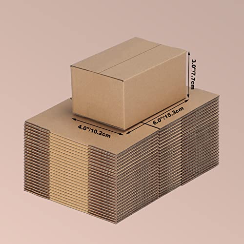 Edenseelake 40 Pack 6x4x3 inches Shipping Boxes Small Cardboard Boxes for Packing, Moving, Mailing, Brown - Image 6