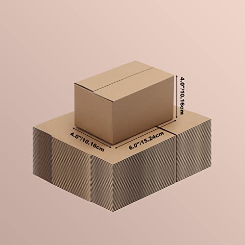 Edenseelake 40 Pack 6x4x4 inches Shipping Boxes Small Cardboard Boxes, Brown - Image 4