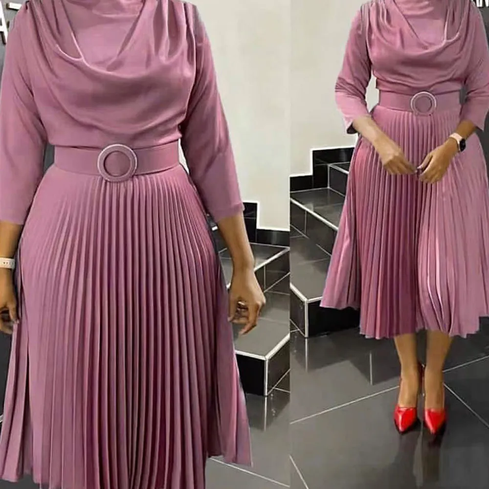 Elegant African Dresses for Women Spring Summer Africa Clothing Office Lady Party Slim Dress Dashiki Ankara Outfits Robe - Image 2
